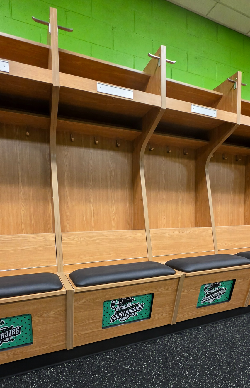 Photo of custom hockey locker.